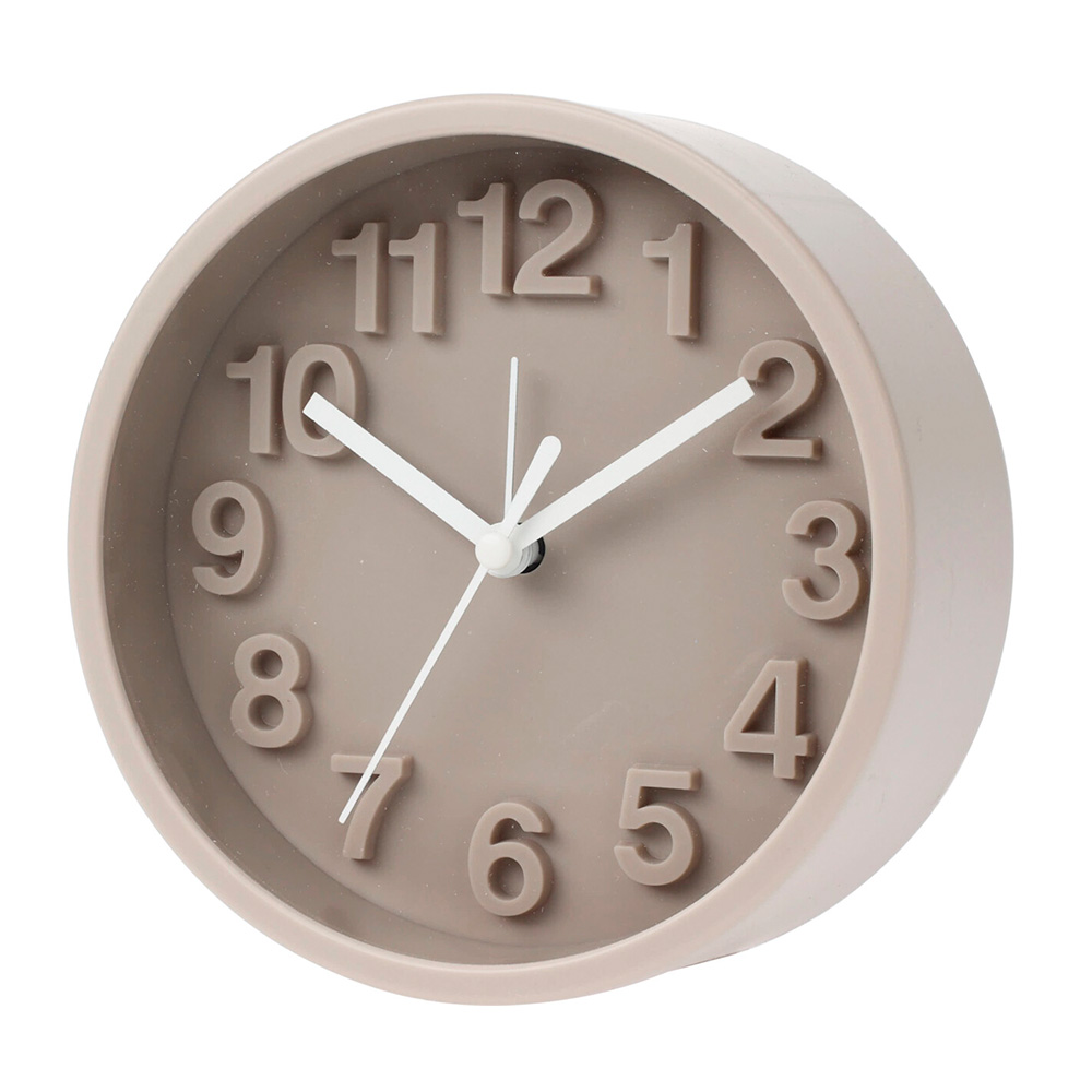 Reloj para pared con alarma 13x5 cm gris oscuro