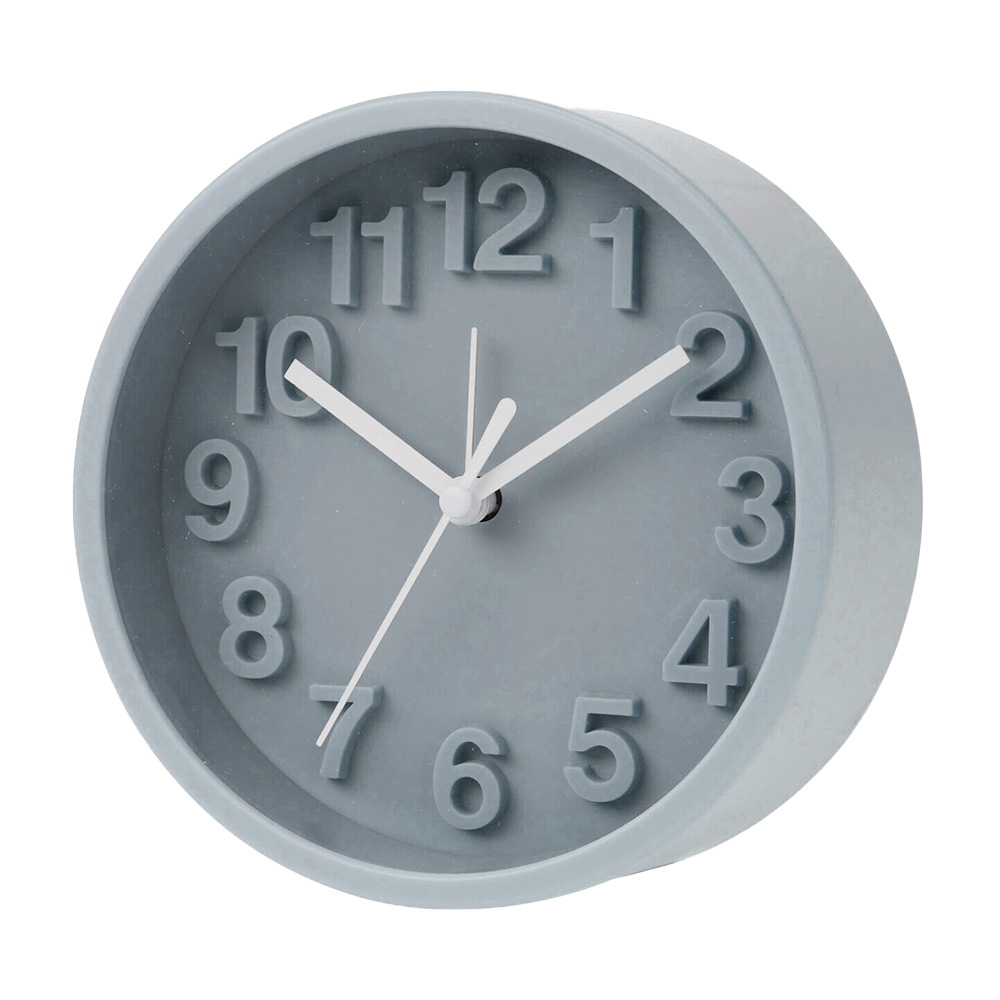 Reloj para pared con alarma 13x5 cm cafe