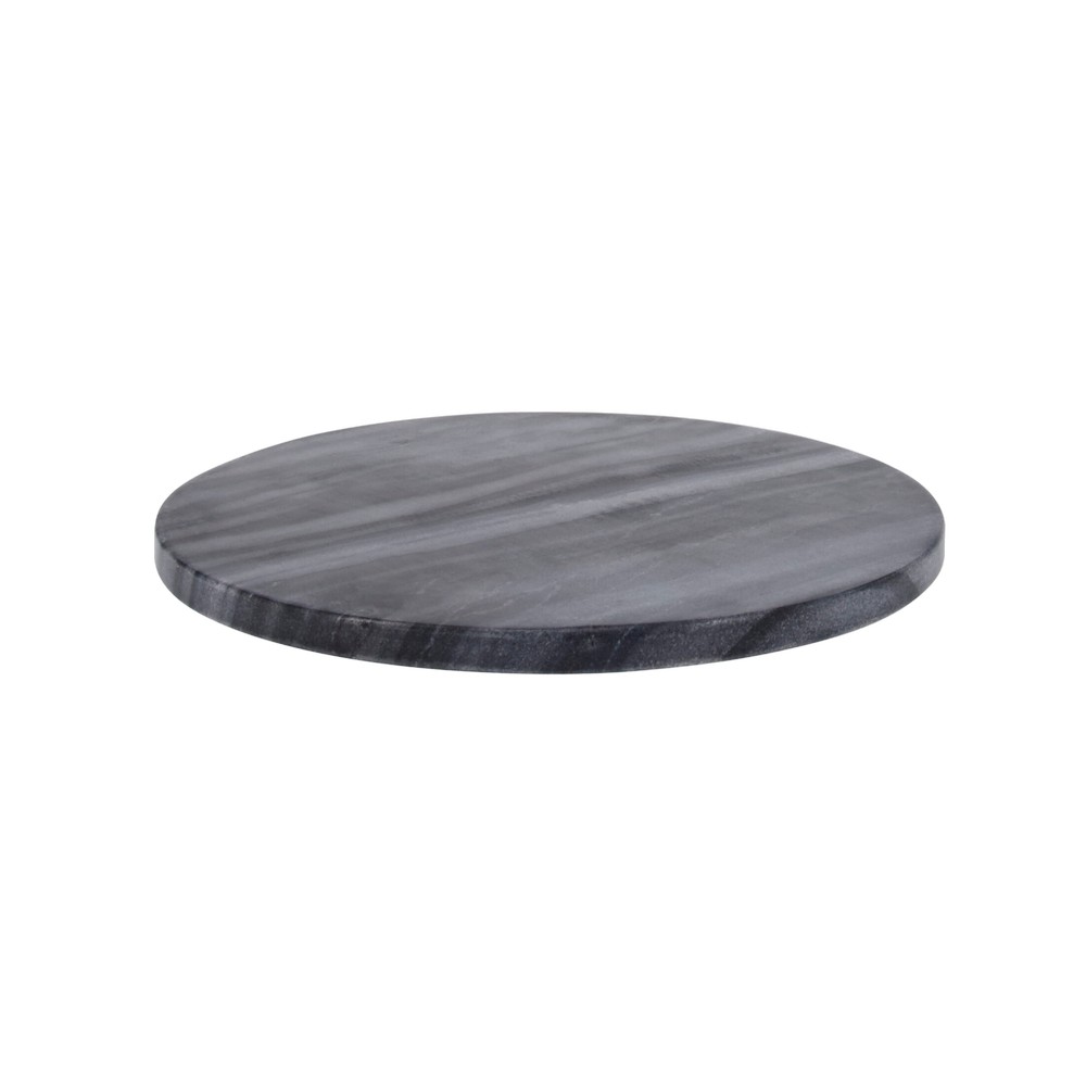 Base de marmol redondo 24 cm gris oscuro