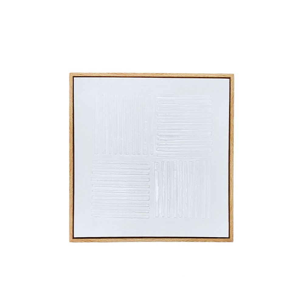 Cuadro de madera y yeso 60x60x3.8 cm decore 2 surt