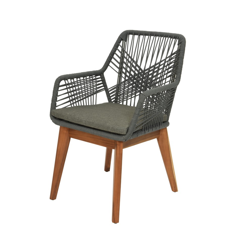 Silla de acero/madera 69 x 57 x 87 cm gris