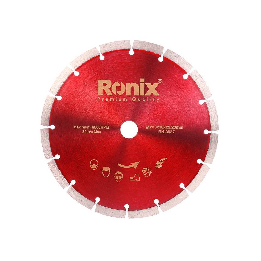 Disco diamantado segmentado 9x13/32x7/8 pulg (230x10.3x22.2 mm)