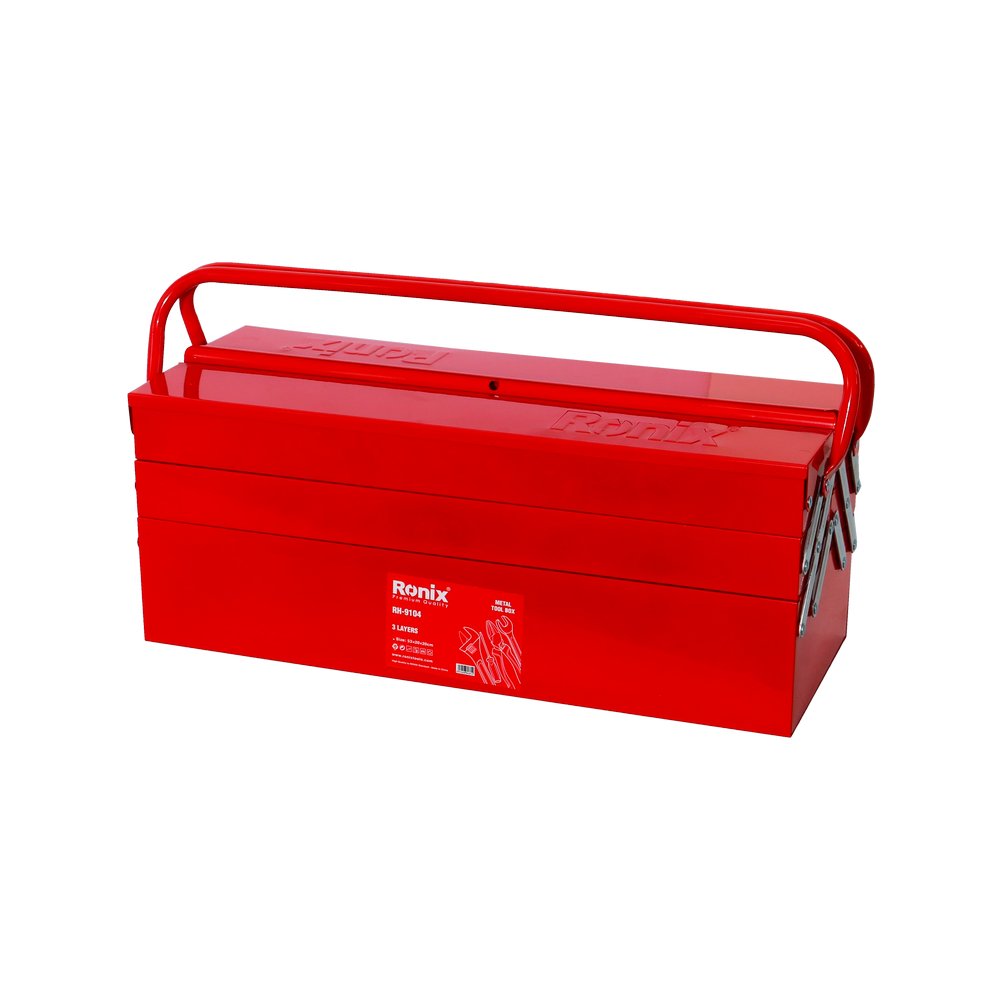Caja metalica para herramientas tipo acordeon 21 pulg (53.3 cm)