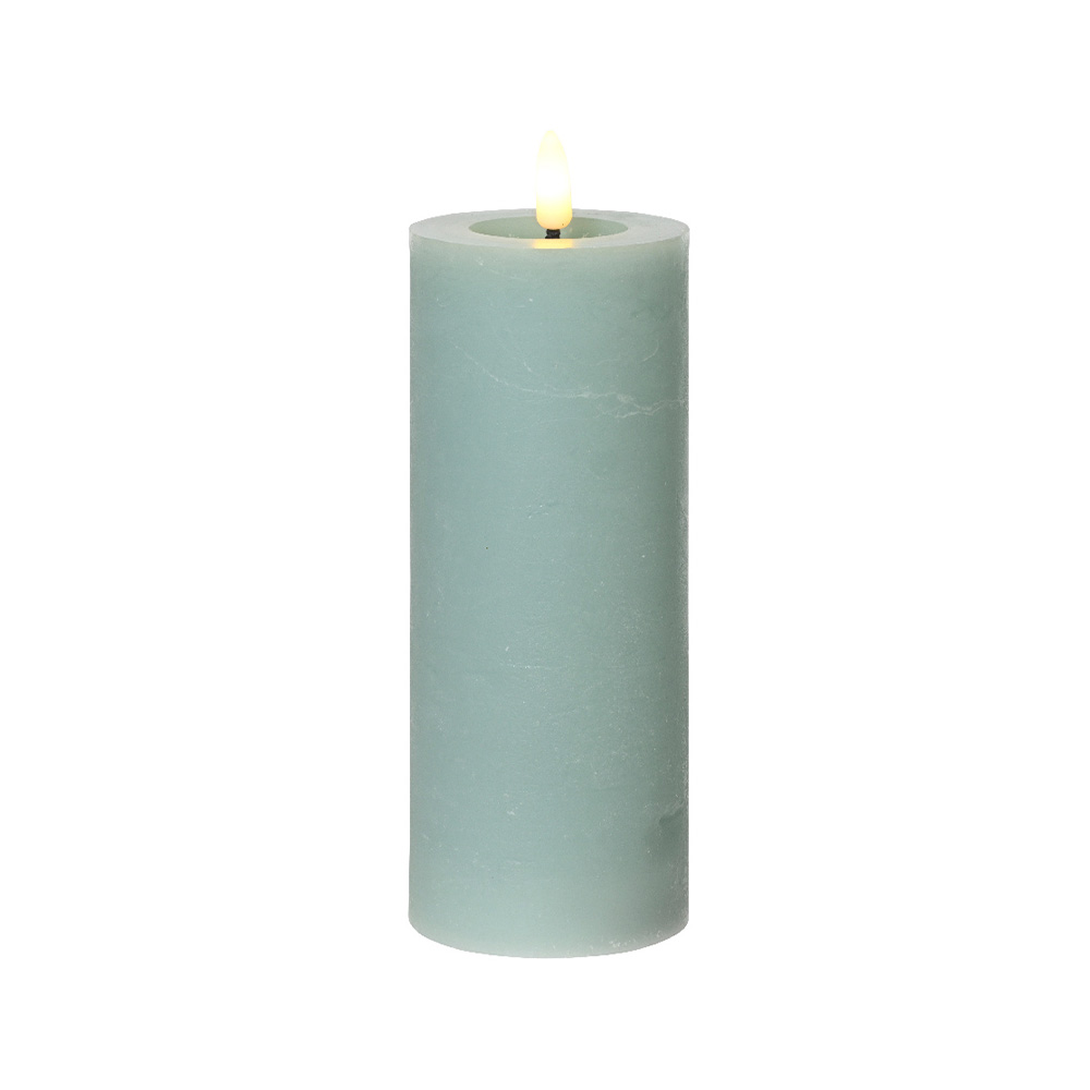 Candela decorativa led 19 cm celeste