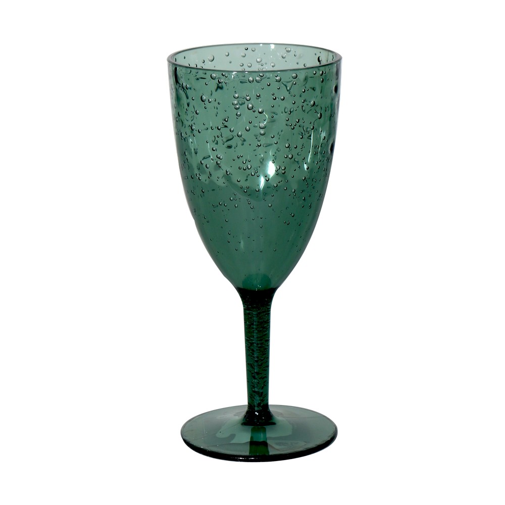 Copa para vino de plastico 19.5 cm verde