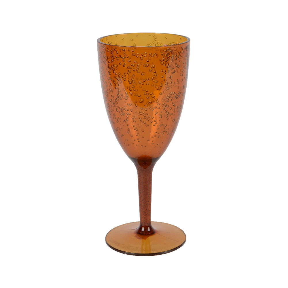 Copa para vino de plastico 19.5 cm naranja