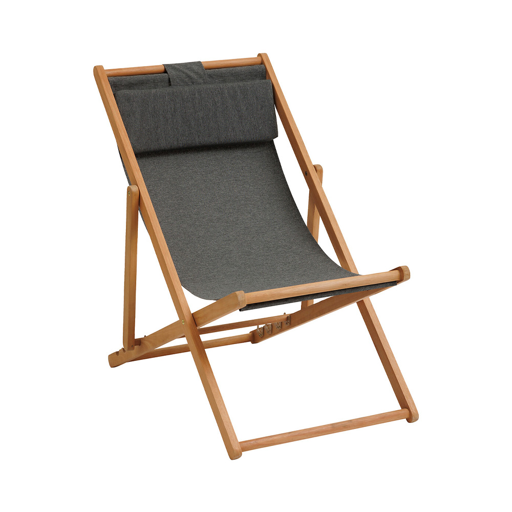 Silla para jardin de madera plegable 99.5x65x97 cm mahini gris oscuro