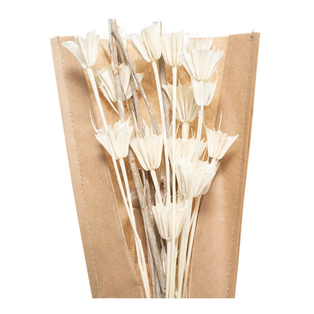 Planta artificial 13x1x45 cm flores secas beige surtido