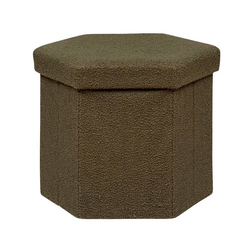 Banco tipo cofre de madera/poliester 40x38 cm jaiko verde caqui