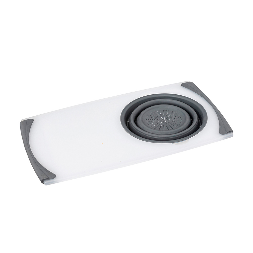 Tabla para cortar con colador retractil 50x28.5x2.2 cm