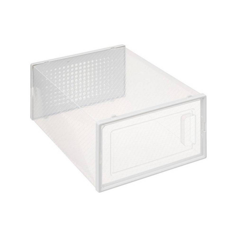 Caja organizadora para zapatos de plástico color blanco