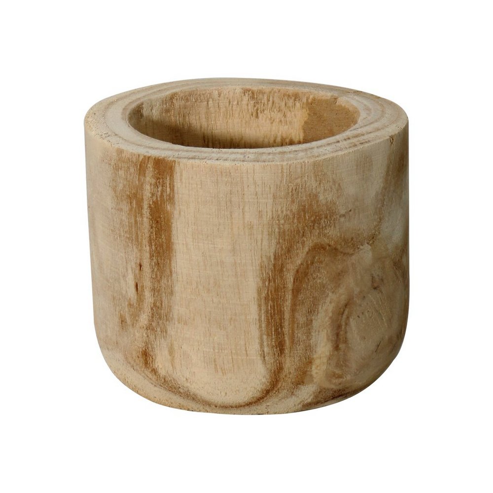 Maceta decorativa de madera 11 cm natural