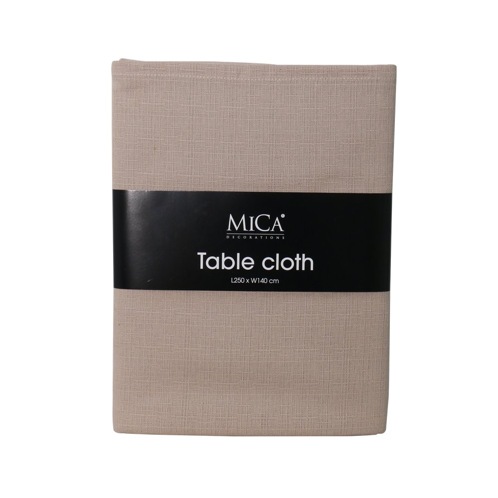Mantel de tela para mesa rectangular 250x140 cm villia beige