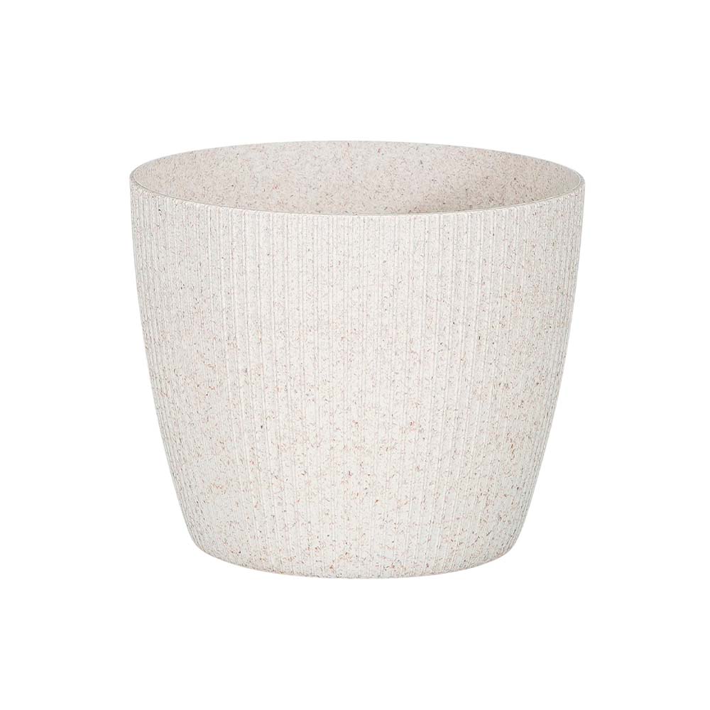 Maceta decorativa de ceramica 16 cm copa blanca