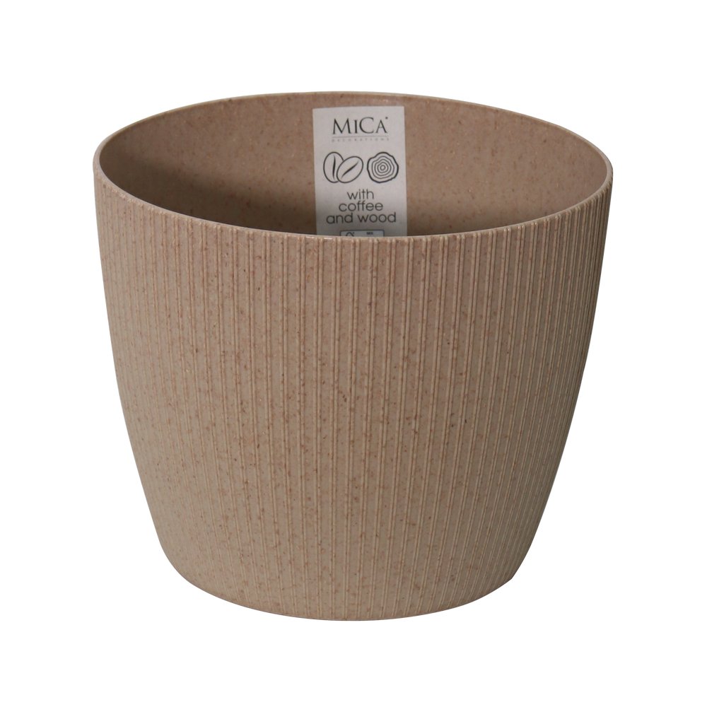 Maceta decorativa de ceramica 16 cm copa taupe