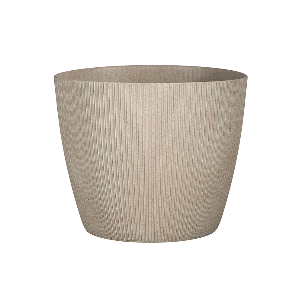 Maceta decorativa plástica 25 cm copa taupe