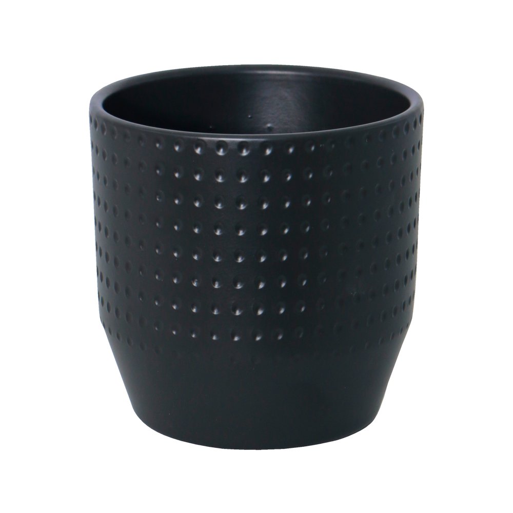 Maceta decorativa de ceramica 13 cm nola negro