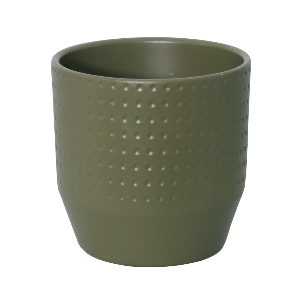 Maceta decorativa de ceramica 13 cm nola verde