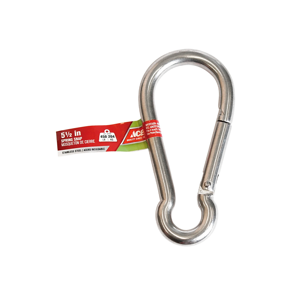 Gancho de resorte 1/2x5/2 pulg inoxidable