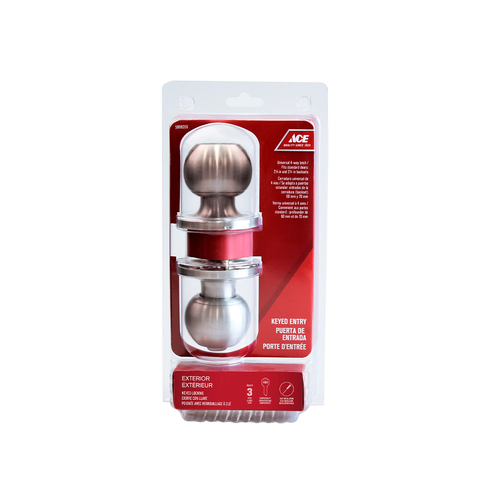 Cerradura dormitorio pomo con llave acero inoxidable pestiño 60-70mm