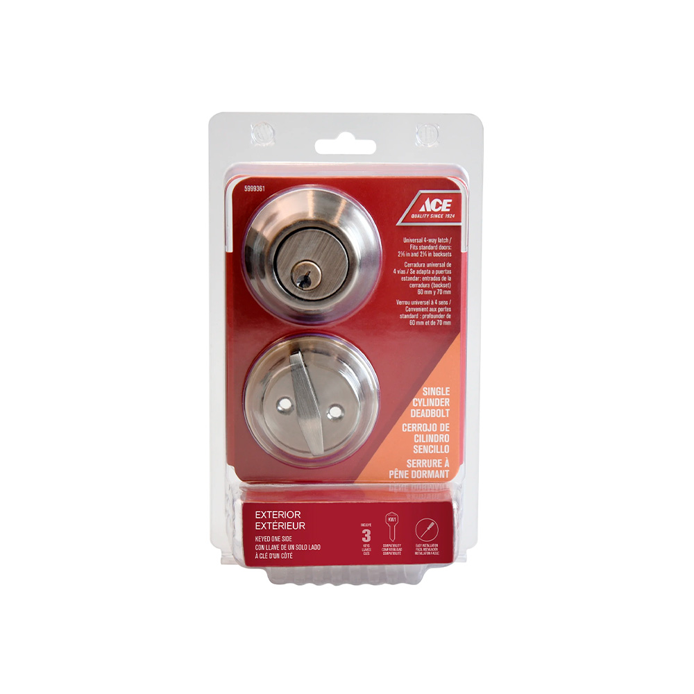 Cerrojo un cilindro con llave latón envejecido pestiño 60-70mm