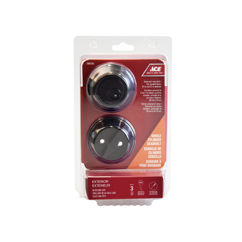 Cerrojo un cilindro con llave latón negro mate pestiño 60-70mm