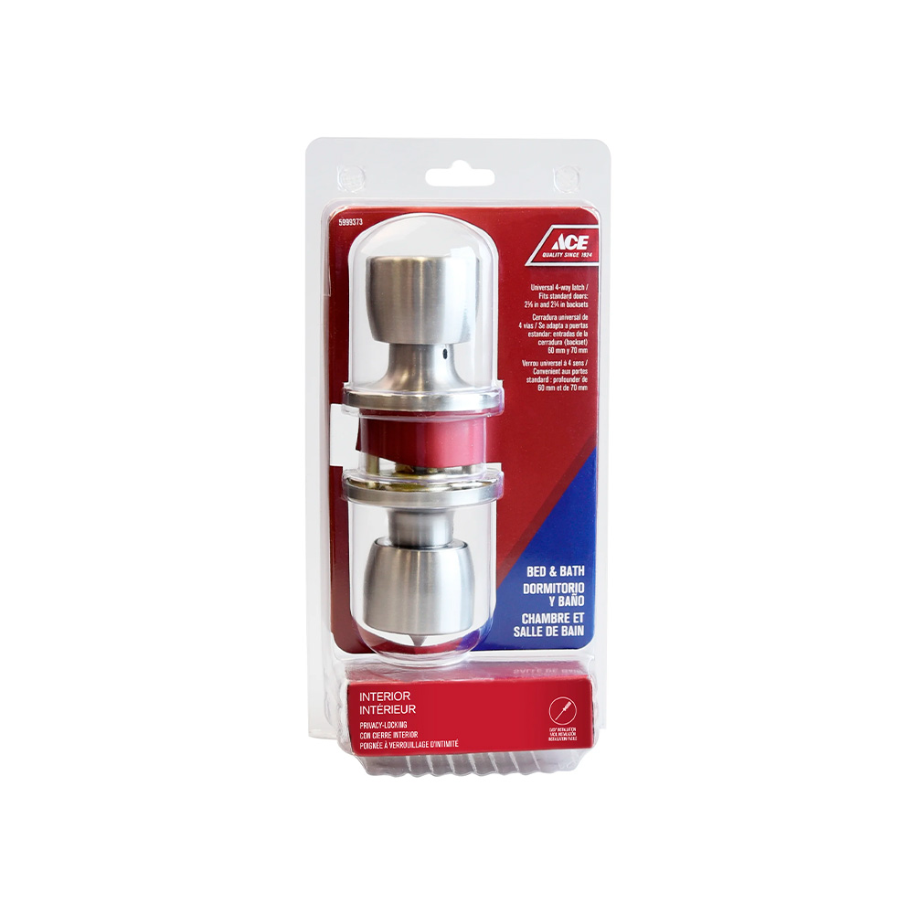 Cerradura dormitorio pomo con seguro acero inoxidable pestiño 60-70mm