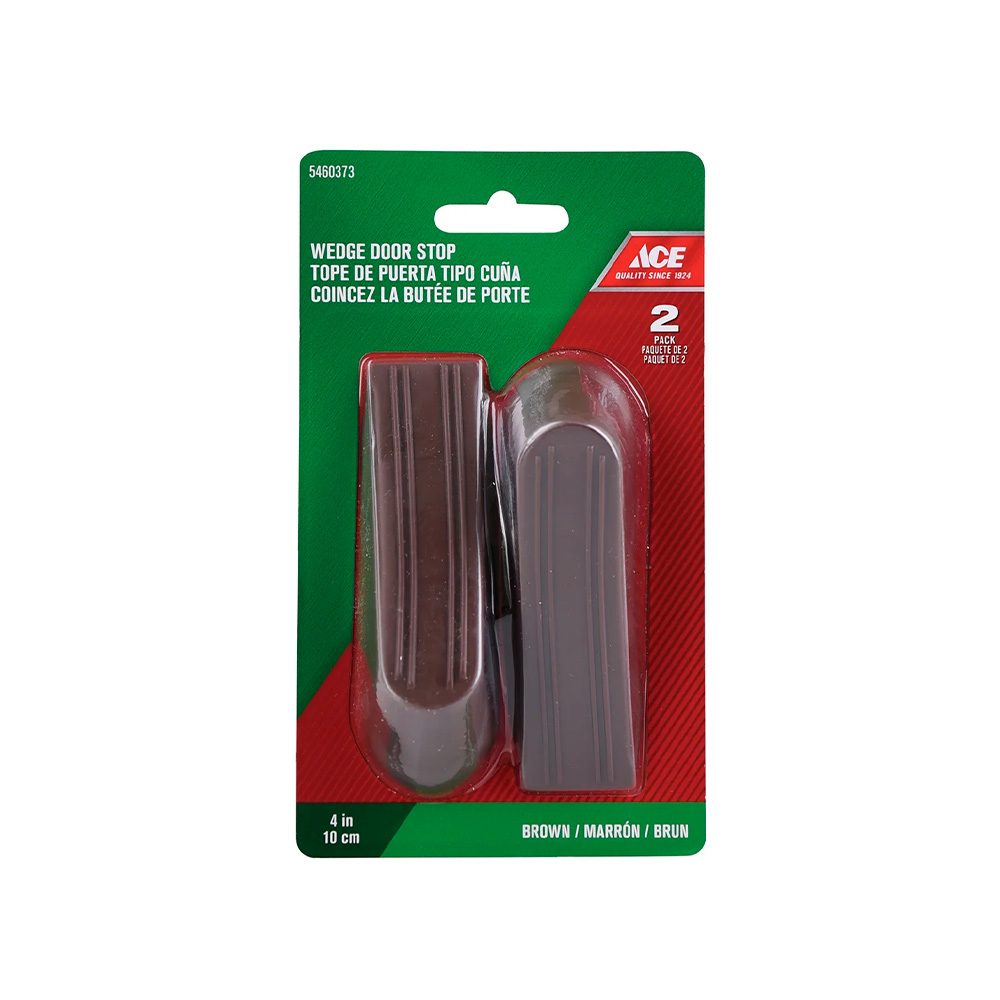Tope para puerta plastico 10.16cm(4'') par café