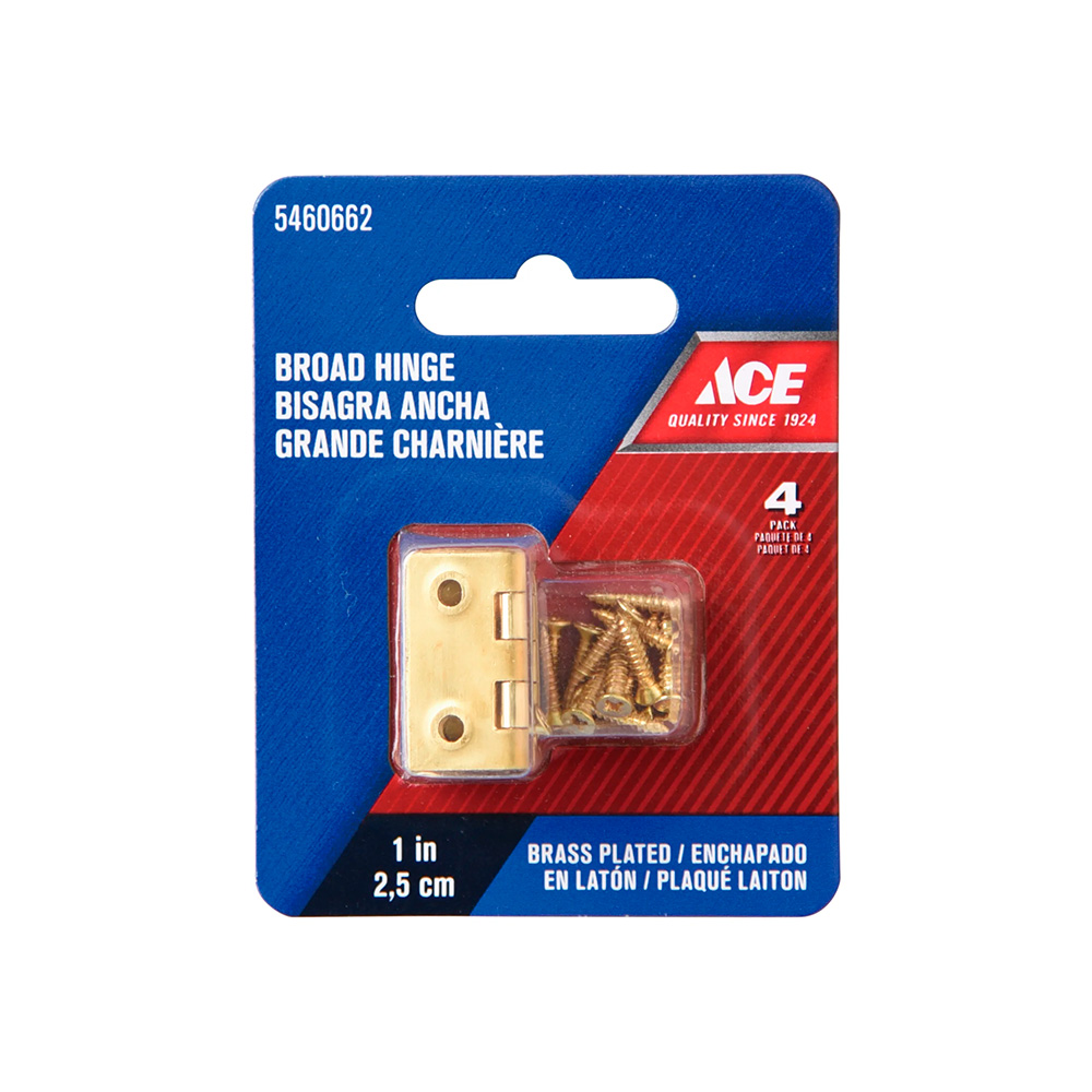 Bisagra 2.5*2.5cm (1x1'') acero acabado dorado par