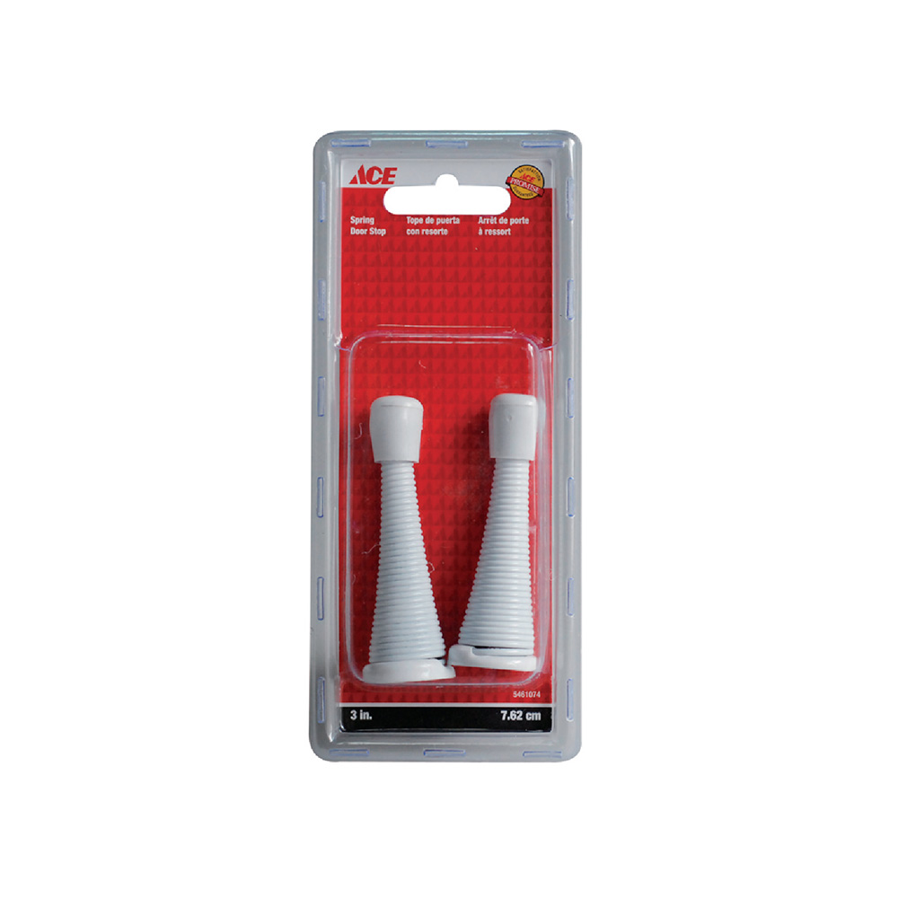 Tope para puerta de resorte 7.6cm blanco par