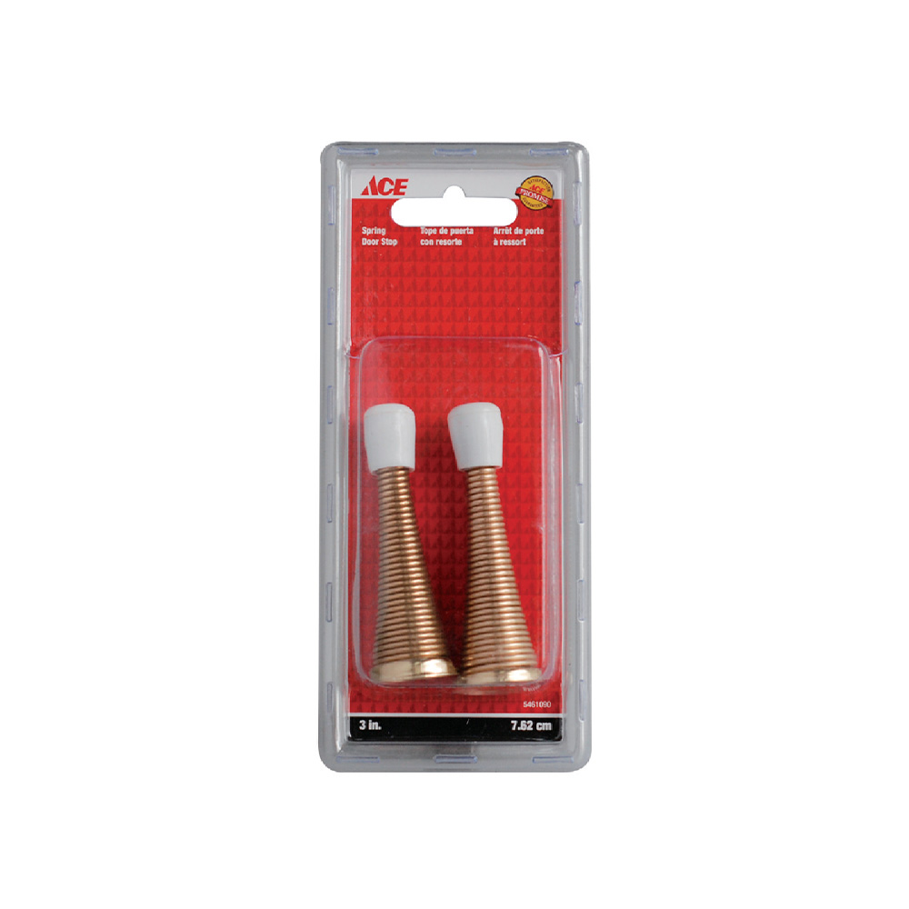 Tope para puerta de resorte 7.6cm dorado par