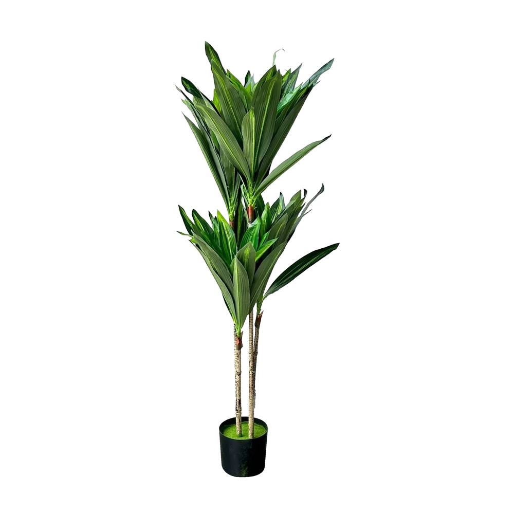 Planta artificial con maceta 1.72 m hojas amapolas surtido