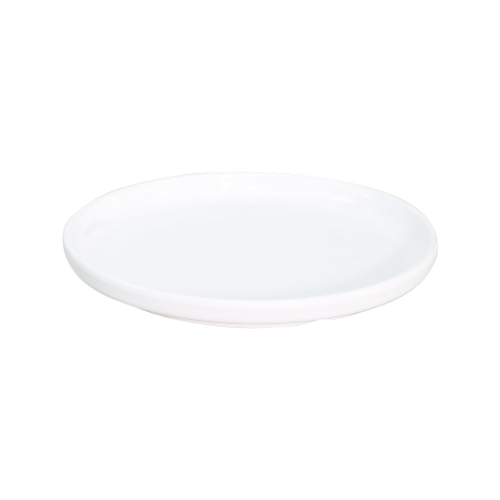 Plato redondo de melamina color blanco 26 cm