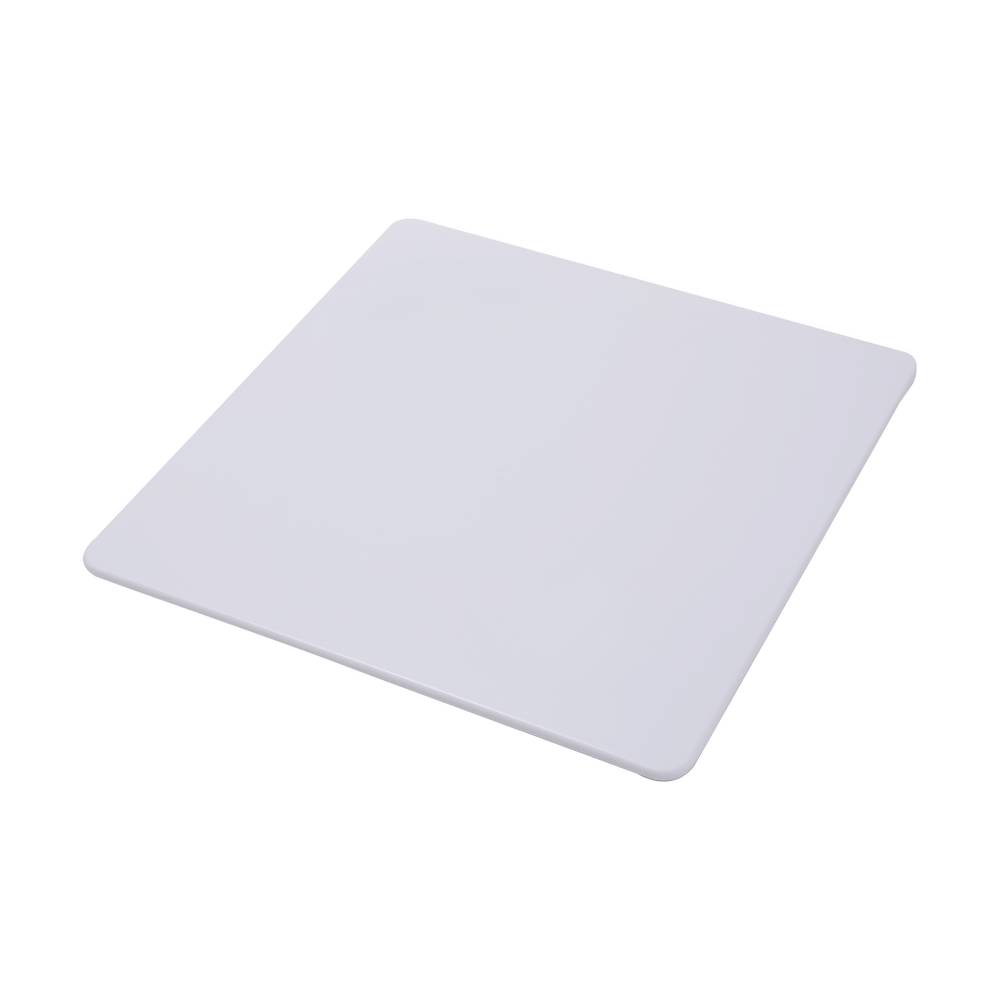 Plato cuadrado de melamina 20.5 cm blanco