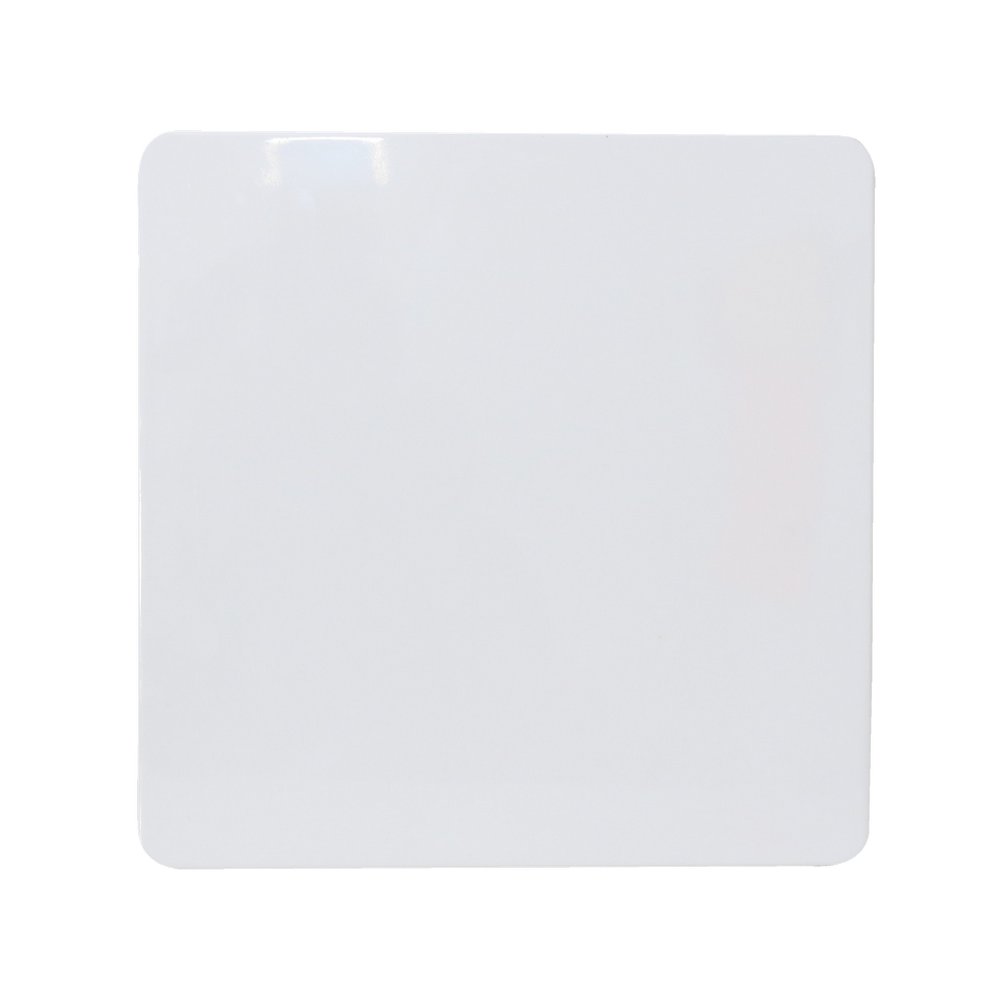 Plato cuadrado de melamina 25 cm blanco