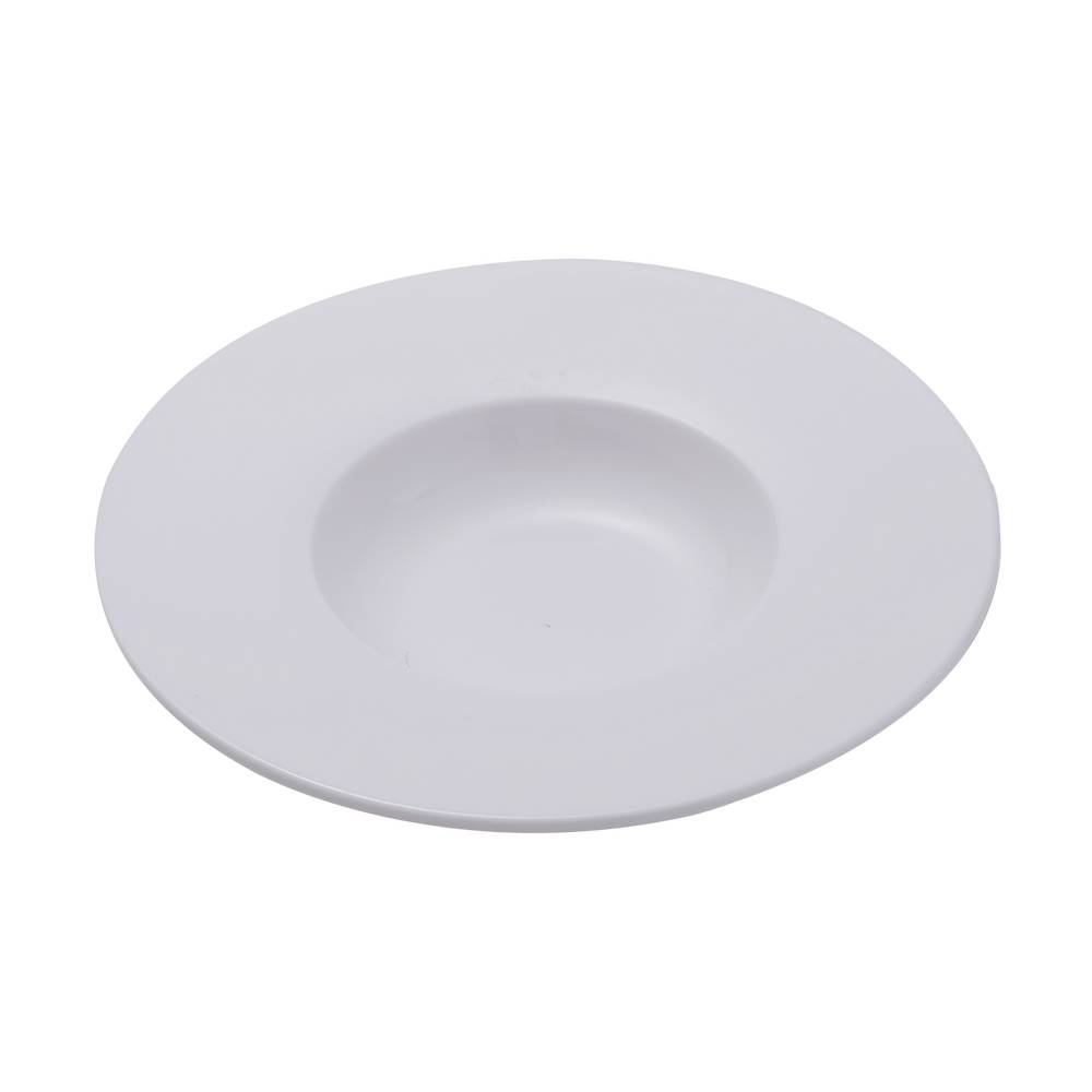 Plato hondo de melamina color blanco de 24x4.5 cm