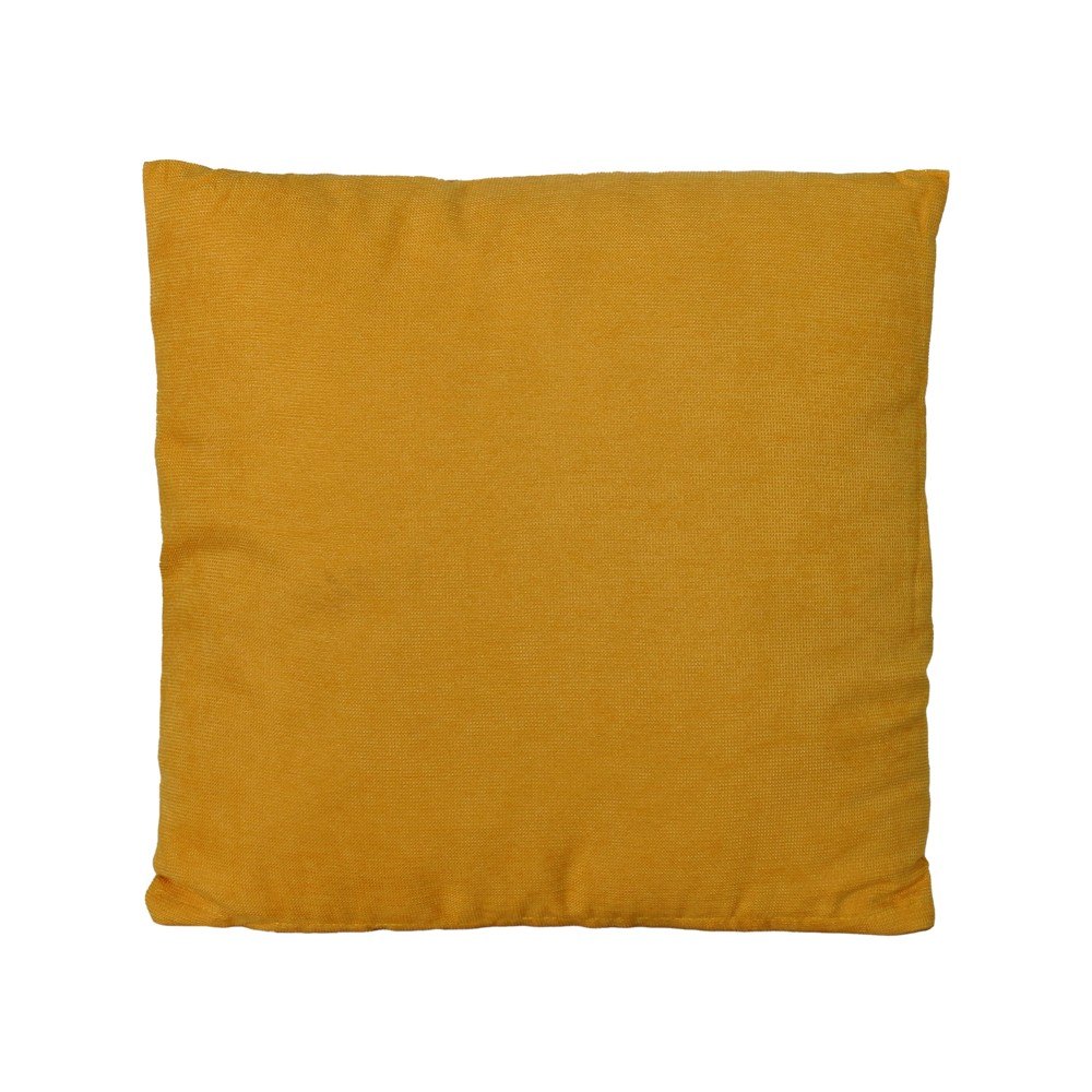 Cojin decorativo de tela chenilla 45x45 cm amarillo
