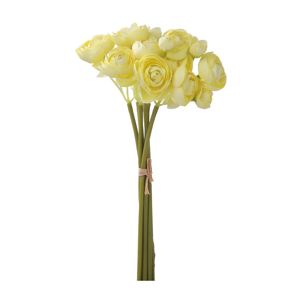 Planta artificial 37 cm flor de loto amarilla en bouquet