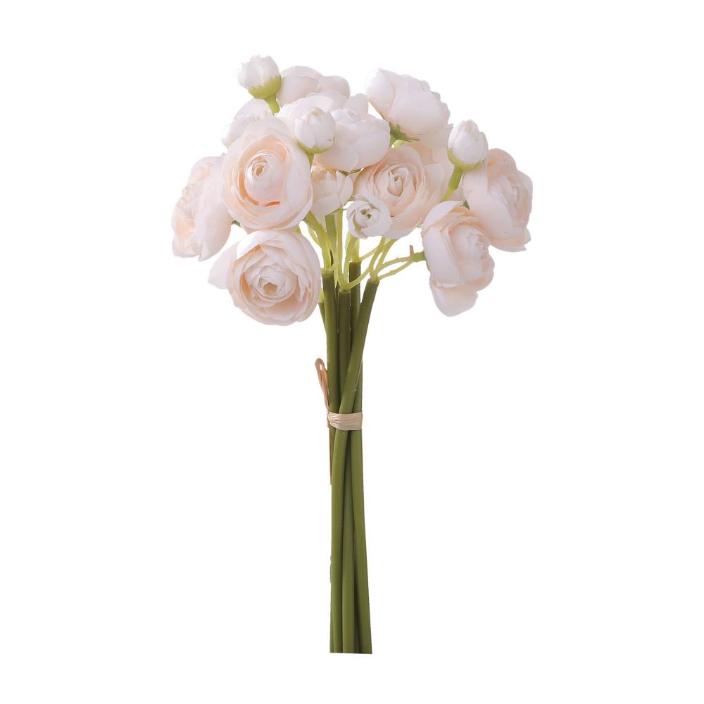 Planta artificial 37 cm flor de loto beige en bouquet