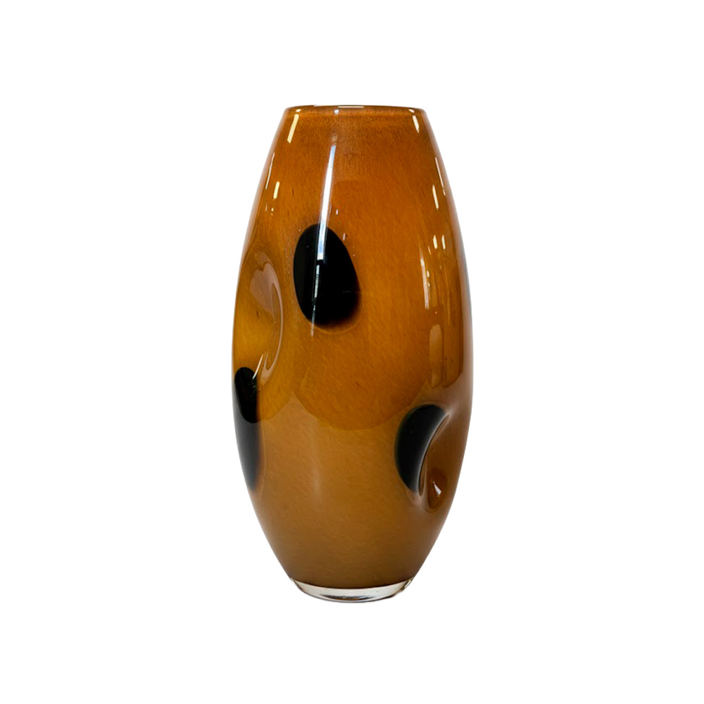 Florero decorativo de vidrio 17x34 cm carey