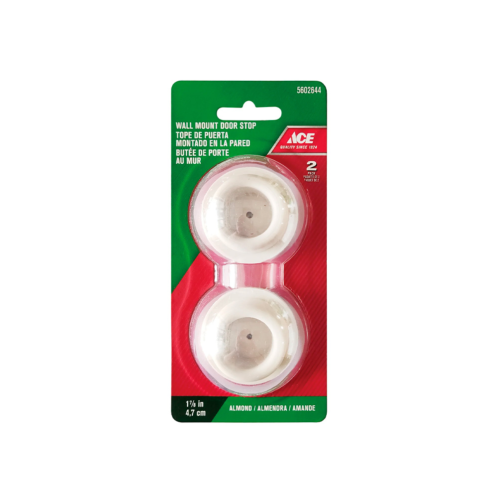 Tope para puerta plastico 4.76cm (1 7-8pulg) almendra par