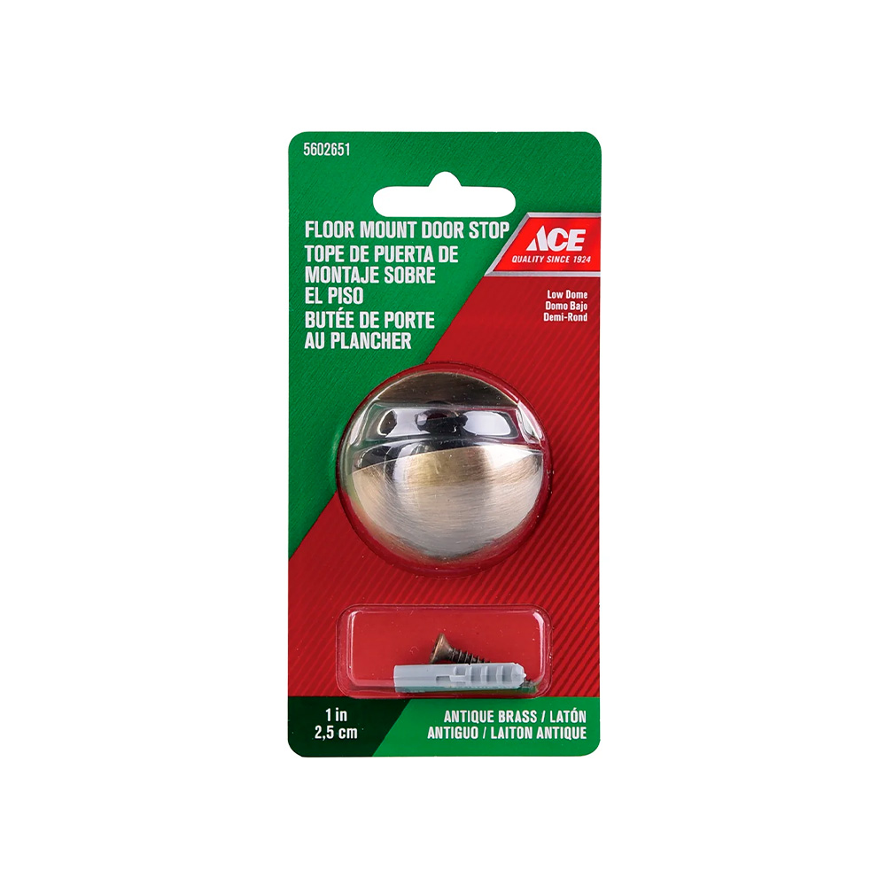 Tope para puerta metalico 2.5cm (1pulg) laton envejecido par