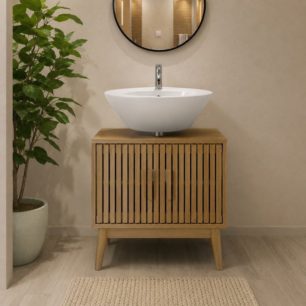 Mueble café para lavamanos de 2 puertas 60x30x70 cm