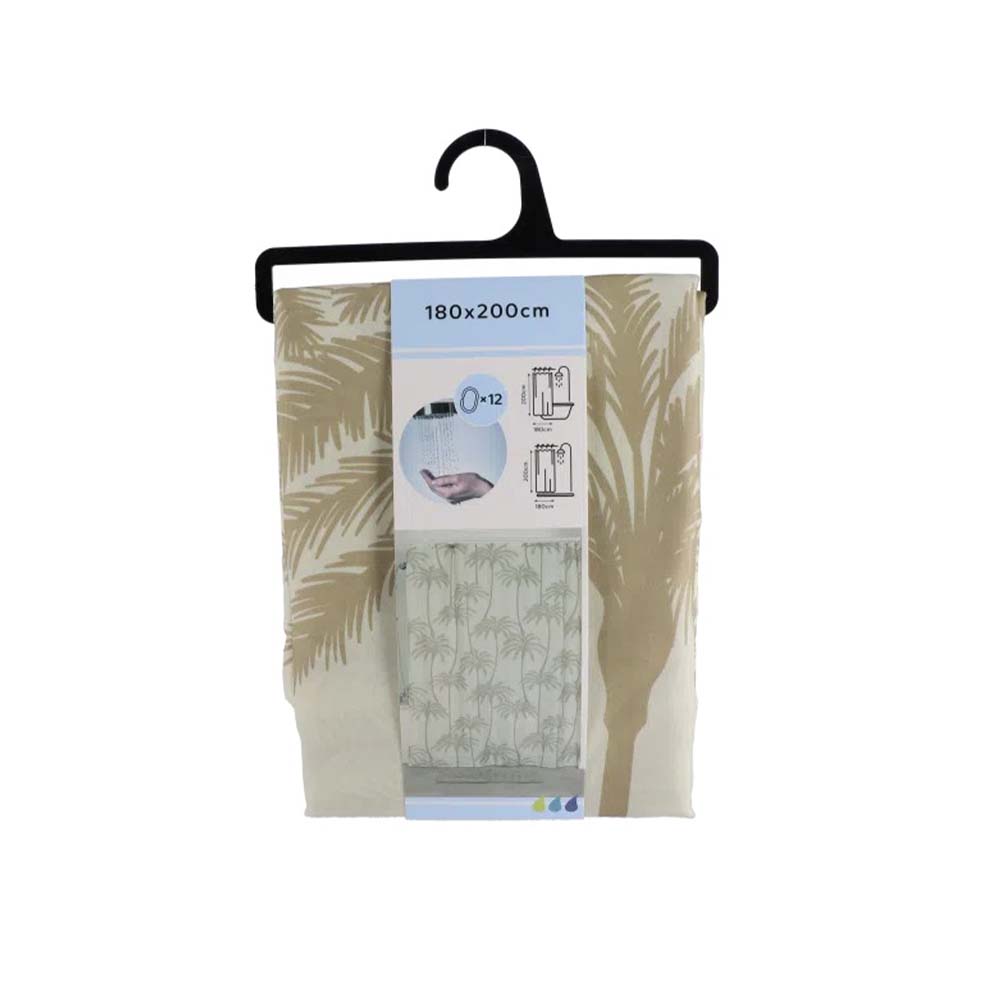 Cortina para baño poliester 180x200 cm con 12 anillos de ducha - miami vibes