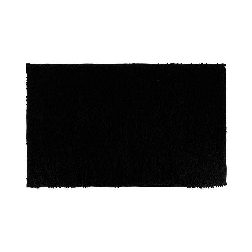 Alfombra para baño microfibra 50x80 cm - negro