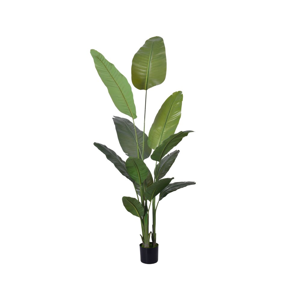 Planta artificial con maceta 220 cm hojas verde