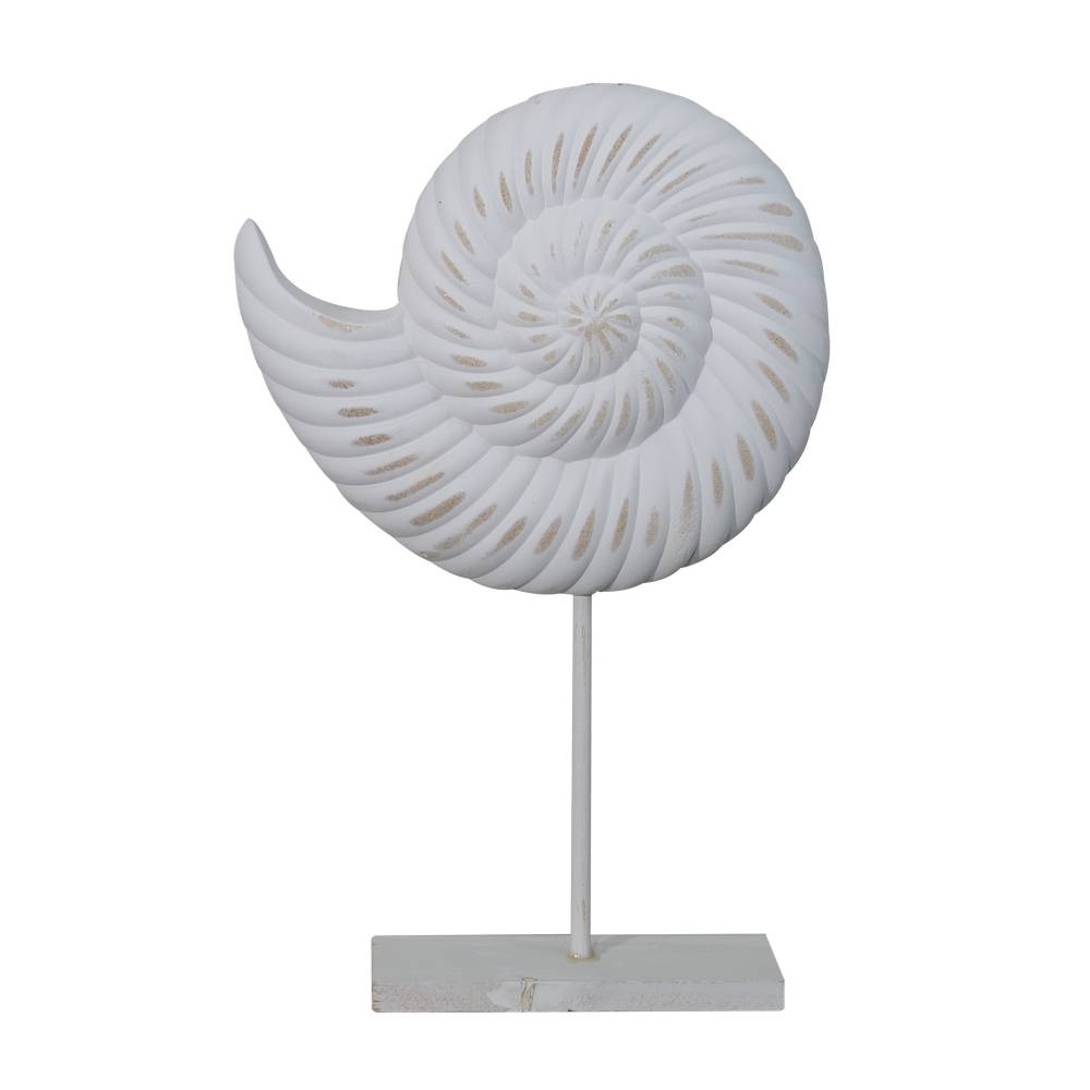 Adorno para mesa 21x6x35 cm concha de mar