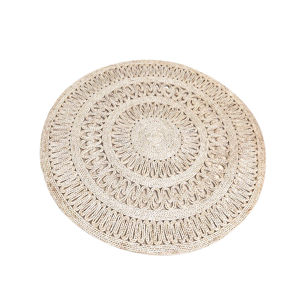 Alfombra decorativa redonda color café 150 cm