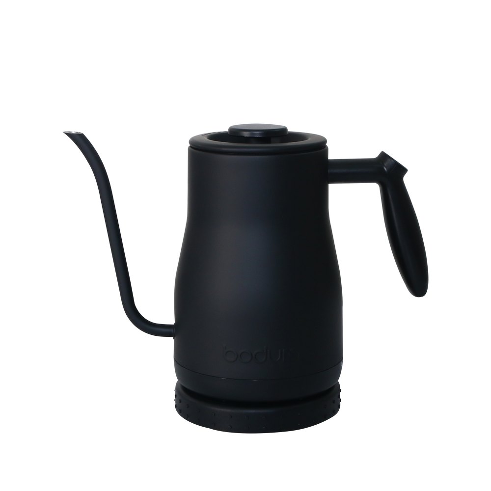 Hervidor electrico para agua 1 l (34 oz) cuello de cisne negro