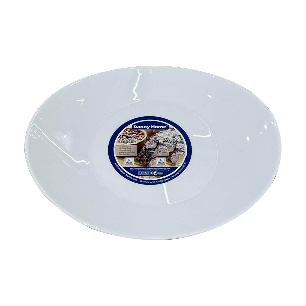 Plato redondo de porcelana 26.6 cm blanco
